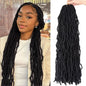 8Pcs 24 Inch Black Synthetic Dreadlock Extensions