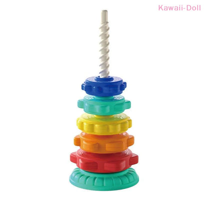 Montessori Rotating Rainbow Tower Baby Stacking Puzzle Toys