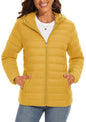TACVASEN Women's Hooded Puffer Jacket Lightweight Casual