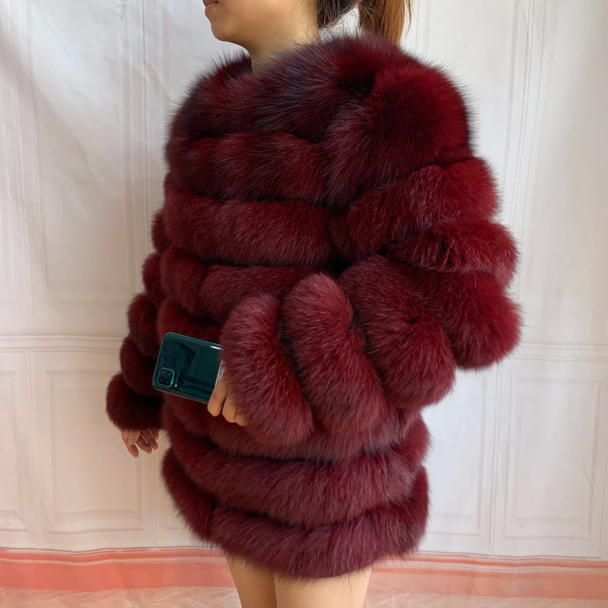 4in1 Real Fox Fur Coat for Women