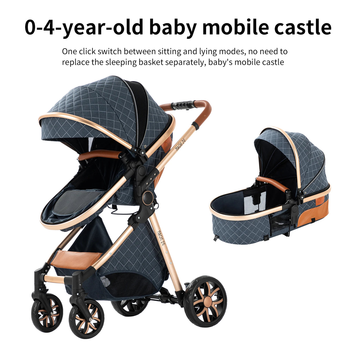 Lightweight 3 in 1 Baby Stroller Travel System
