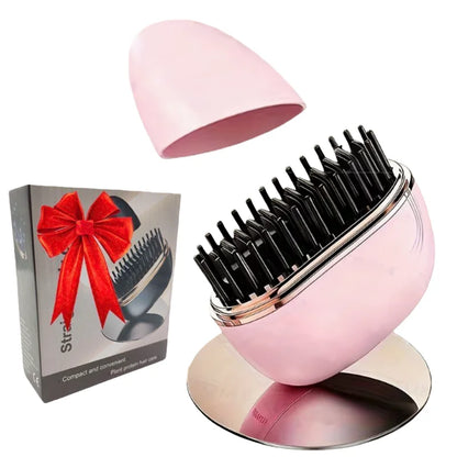 Mini Rechargeable Hair Straightener Brush Portable