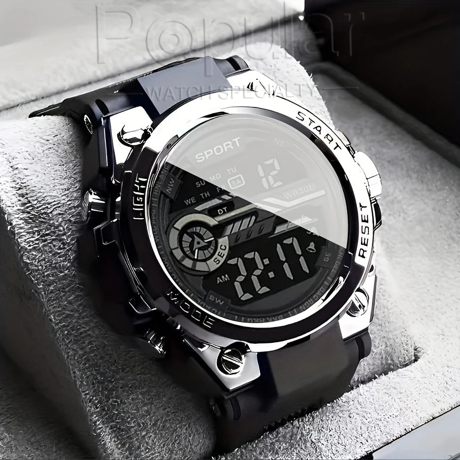 Men's Digital Sports Watch -LED Display