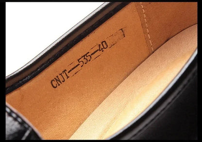 Leather Black Slip-On Loafers for Men Plus Size 38-44