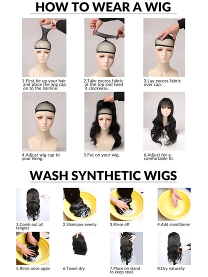 Light Gray Synthetic Wig with Fringe for Daily Use