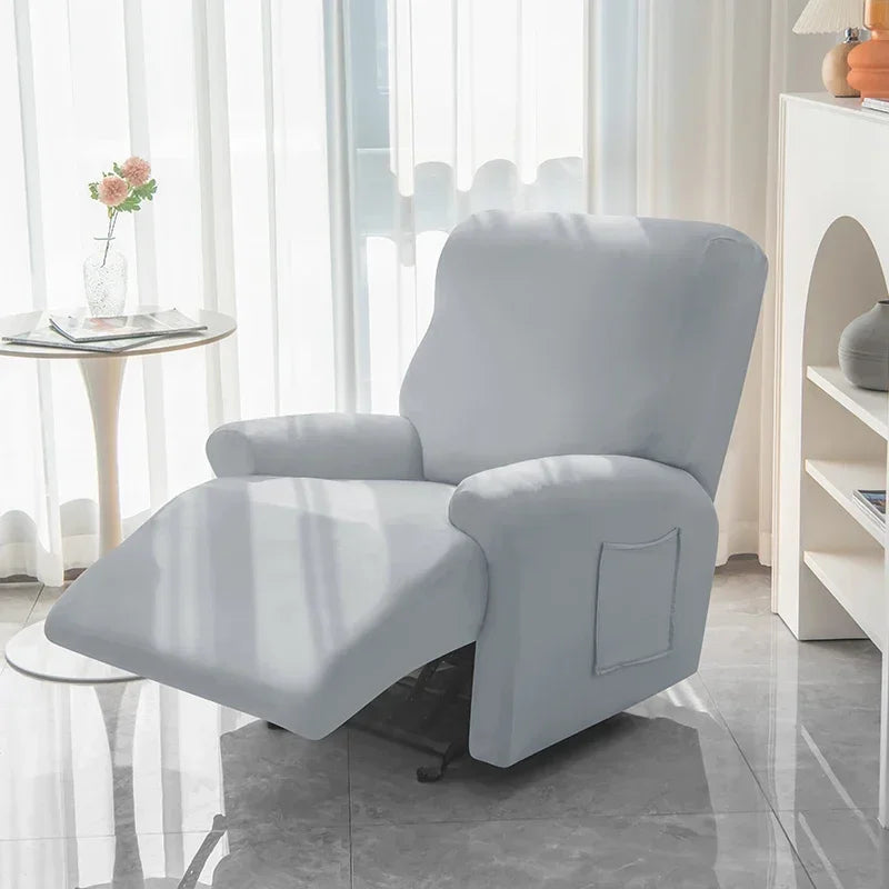 Soft Polyester Recliner Sofa Cover Solid Color