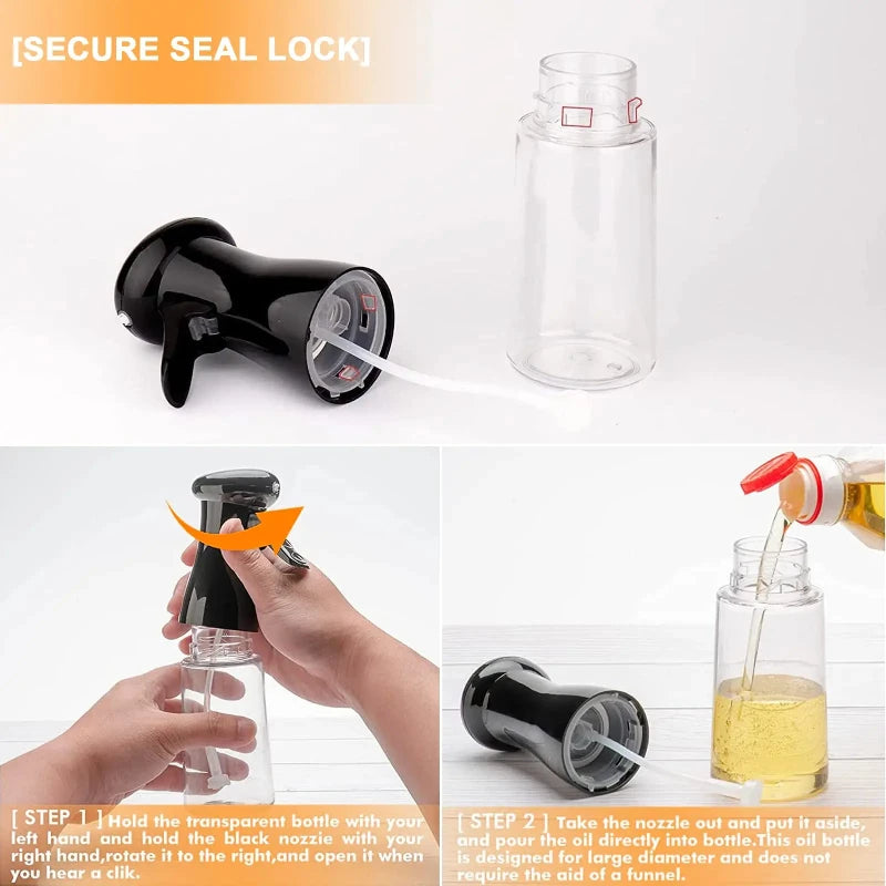 Oil Spray Bottle for Cooking Kitchen Plastic 200ml 300ml 500ml
