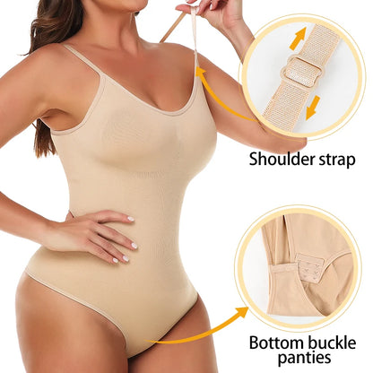 Low Back Bodysuit Shapewear for Women Black