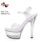 High Heel Crystal Platform Sandals for Women