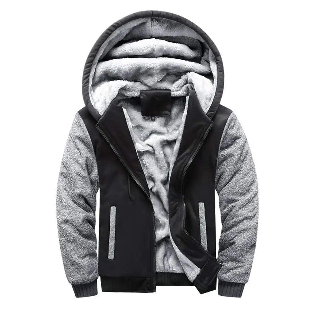 Men's Camouflage Winter Jacket Fleece Long Sleeve Coat