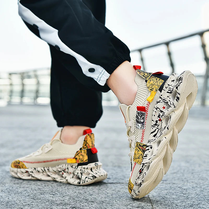 Men's Breathable Lace-Up Sneakers