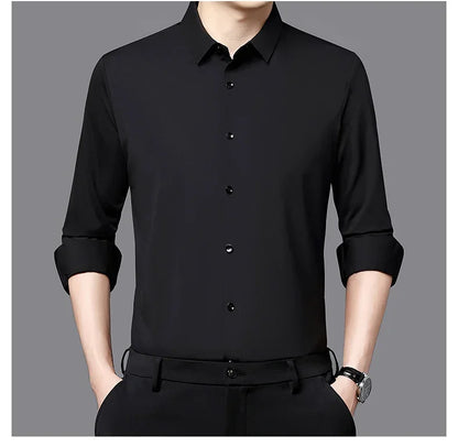 Men's Ultra-Stretch Slim-Fit Long Sleeve Shirt
