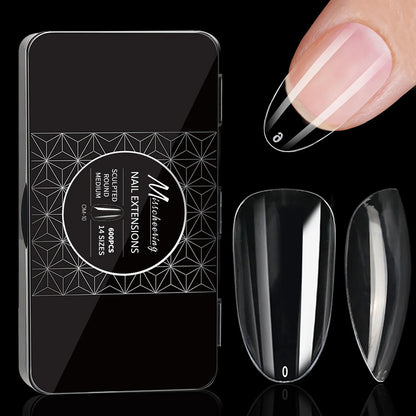 Soft Gel Full Cover Almond Fake Nails Box