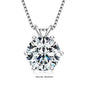 Moissanite Pendant Necklace 925 Sterling Silver Women
