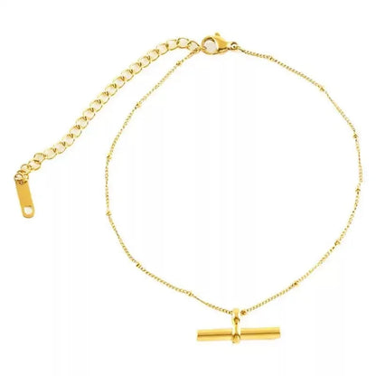 Gold Stainless Steel Bohemian Personalized Anklet