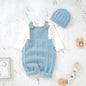 Sleeveless Knitted Baby Romper Set for Newborns