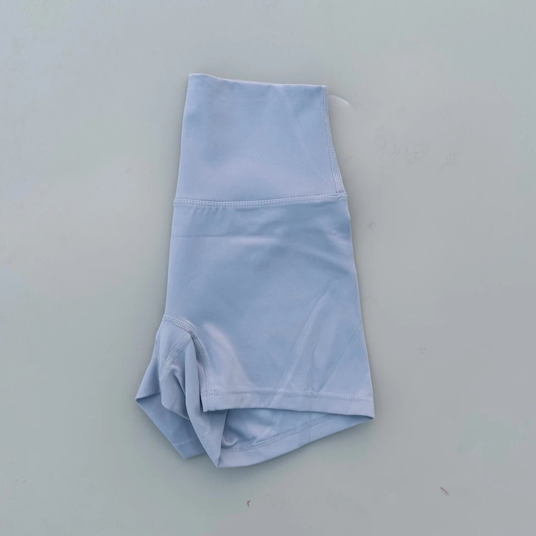 High Waist Yoga Shorts for Women in Solid Color
