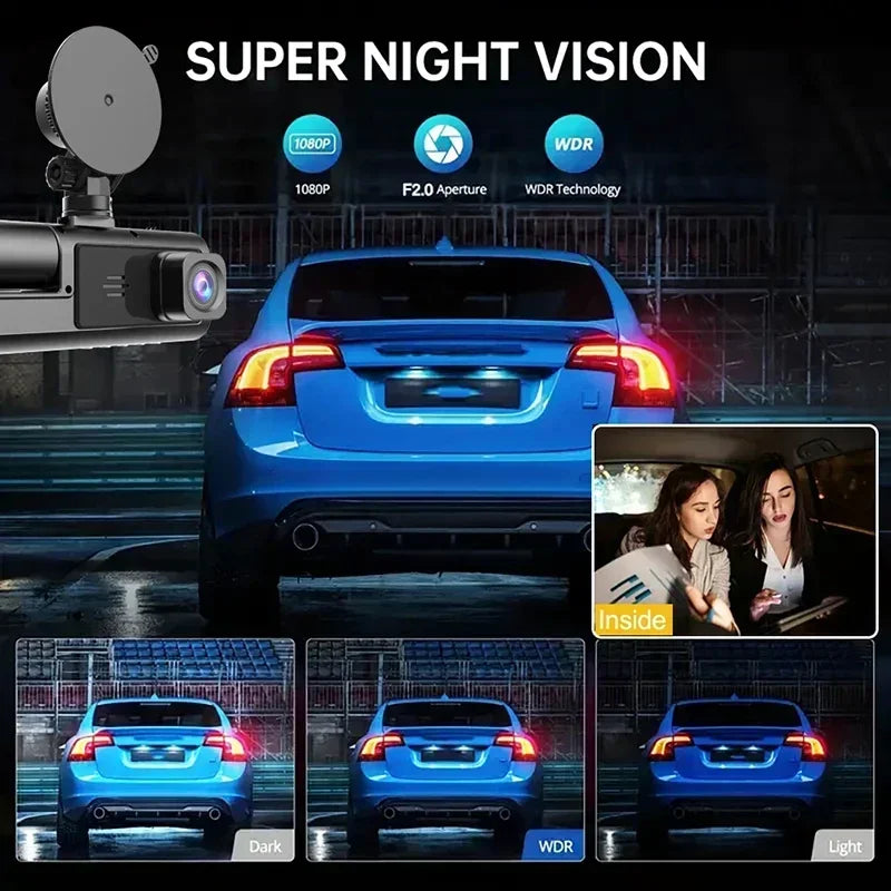 1080P WiFi Dash Cam with Front and Rear Cameras