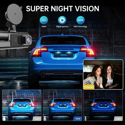 1080P WiFi Dash Cam with Front and Rear Cameras