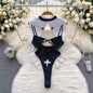 Women Transparent Lace Up Halter Bodysuit Romper