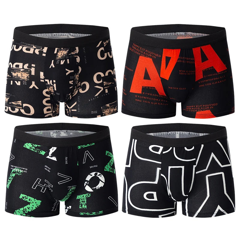 Men's Printed Boxer Shorts Comfortable Plus Size