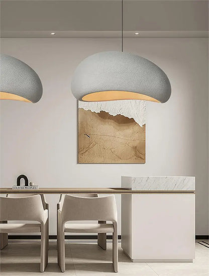 Nordic Wabi Sabi Pendant Lamp Brushed Nickel LED Chandelier