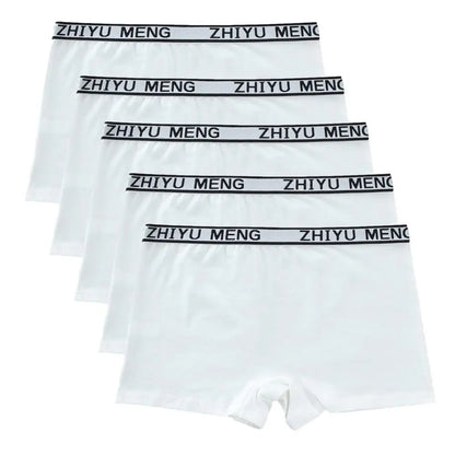 Teenage Girls Cotton Panties Solid Color Mid Waist Briefs