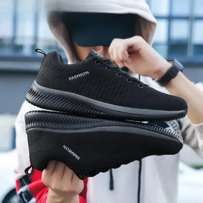 Men's Breathable Knit Running Sneakers Outdoor Gym Shoes