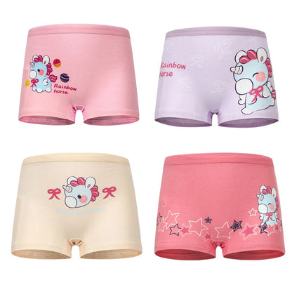 Children's Cotton Cartoon Unicorn Panties for Girls