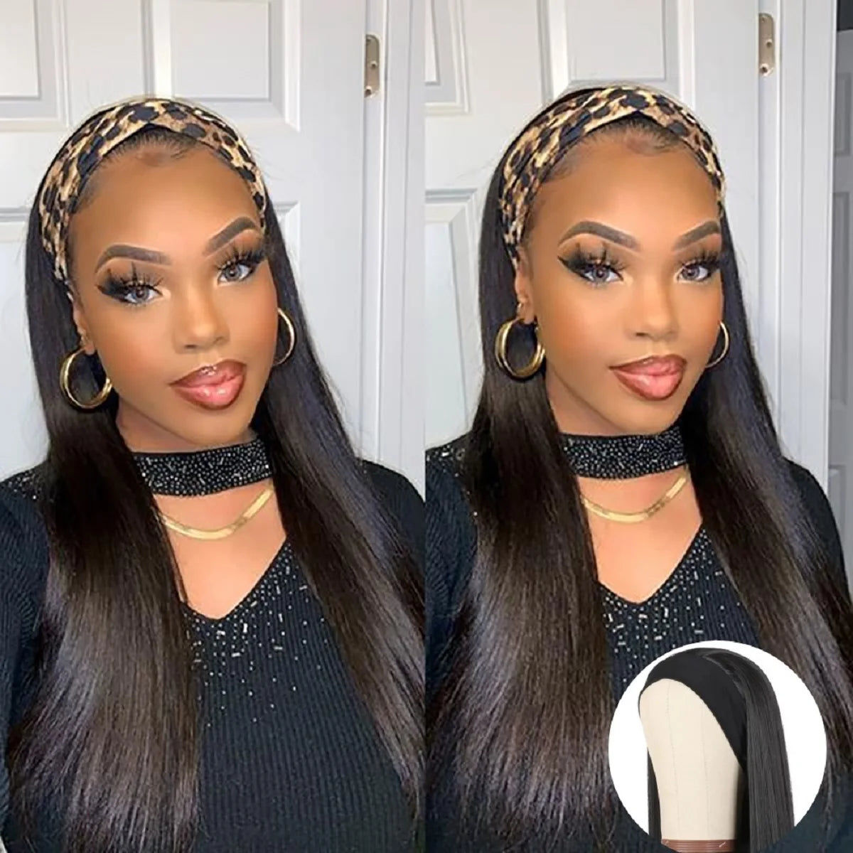 18 Inch Straight Headband Wig Brazilian Virgin Hair