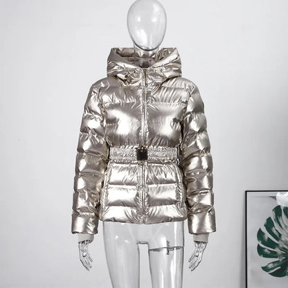 Casual Fur-Trimmed Hooded Ski Suit Women Warm Jumpsuit