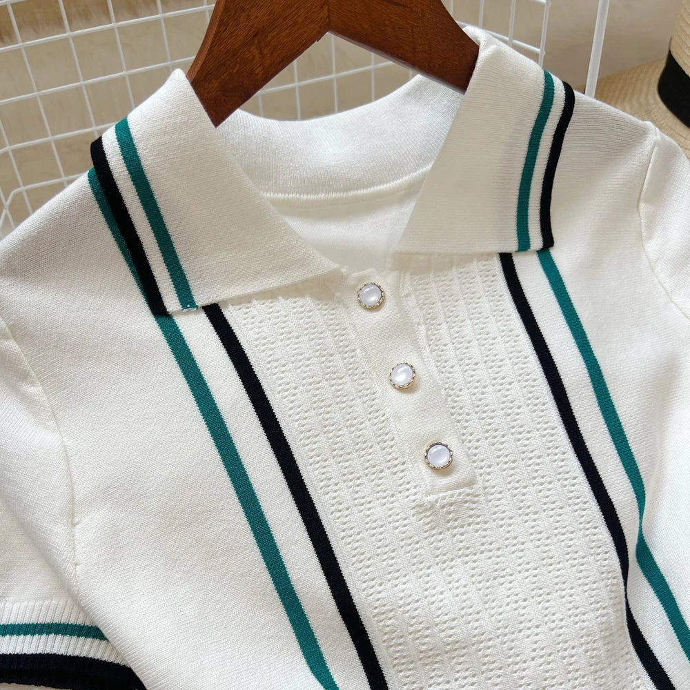 Women Knitted Mini Dress with Ruffles