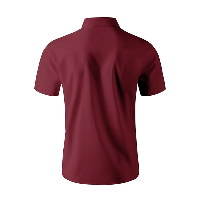 Men's Casual Short Sleeved Shirt Polyester Blend