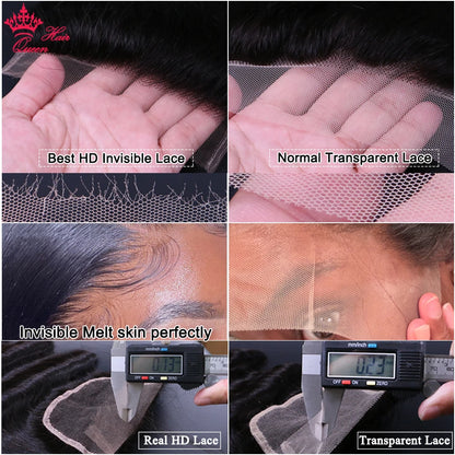 Queen Hair HD Frontal Lace Closure Raw Human Hair