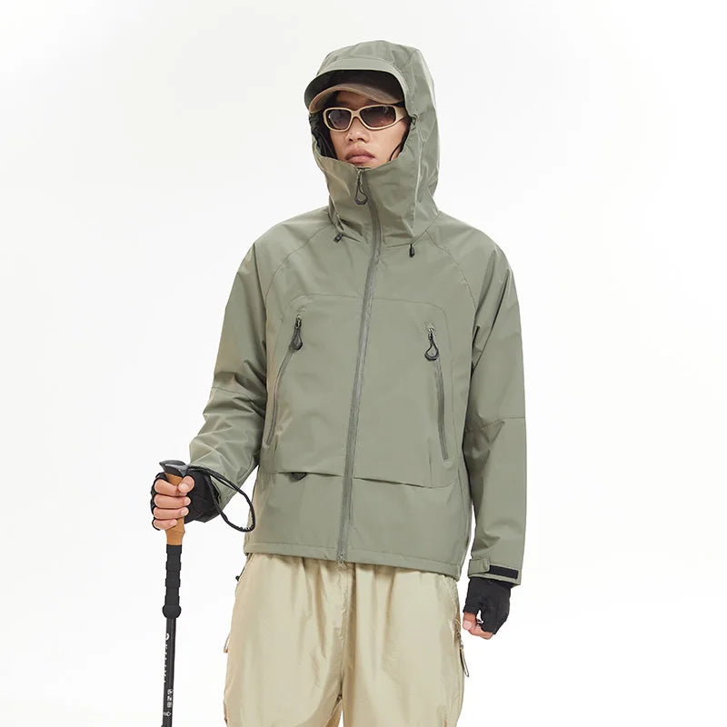 CHRLCK Waterproof Hiking Jacket Unisex Spring Autumn