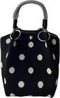 Mini Knitted Bucket Bag Women Colorblock Wristlet Purse