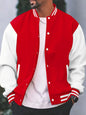 Men's Multi-Color Cotton Streetwear Baseball Jacket