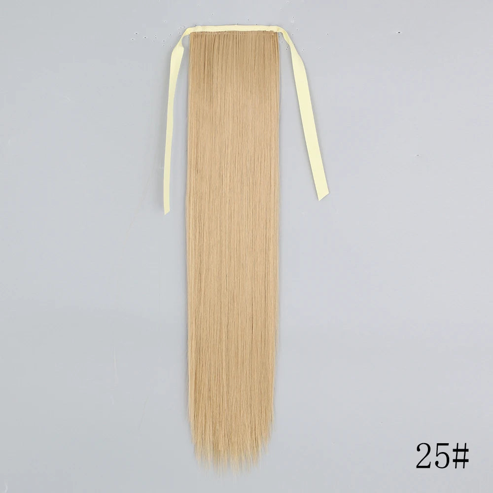 Long Straight Clip-in Ponytail Hair Extension Black