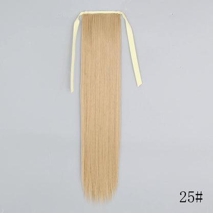 Long Straight Clip-in Ponytail Hair Extension Black