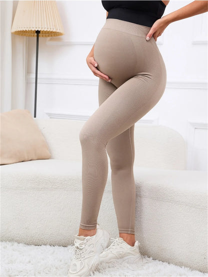 Womens Maternity Leggings Over Soft Polyester Activewear