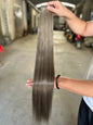 Bone Straight Synthetic Hair Bundles Yaki Weaving