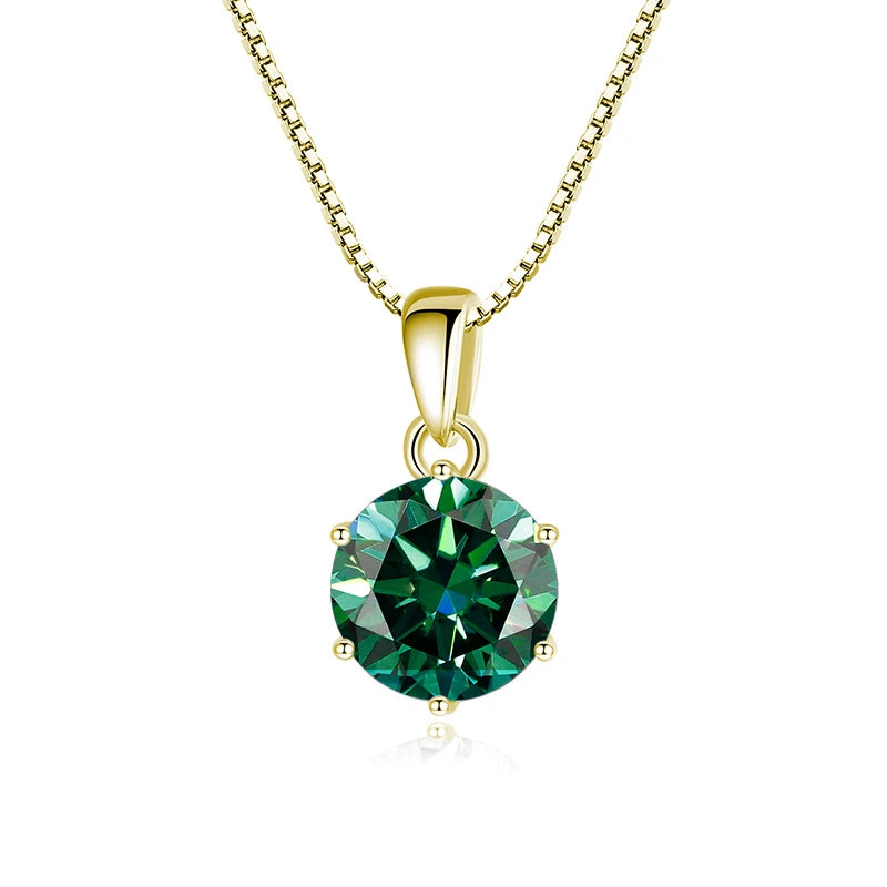 Moissanite Pendant Necklace 925 Sterling Silver Women