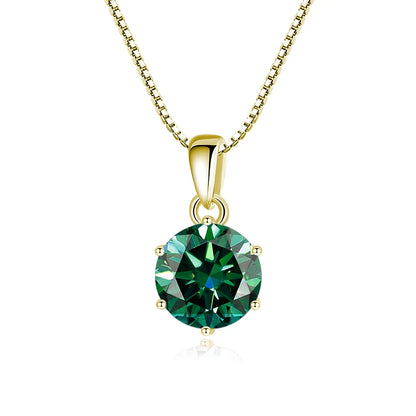 Moissanite Pendant Necklace 925 Sterling Silver Women