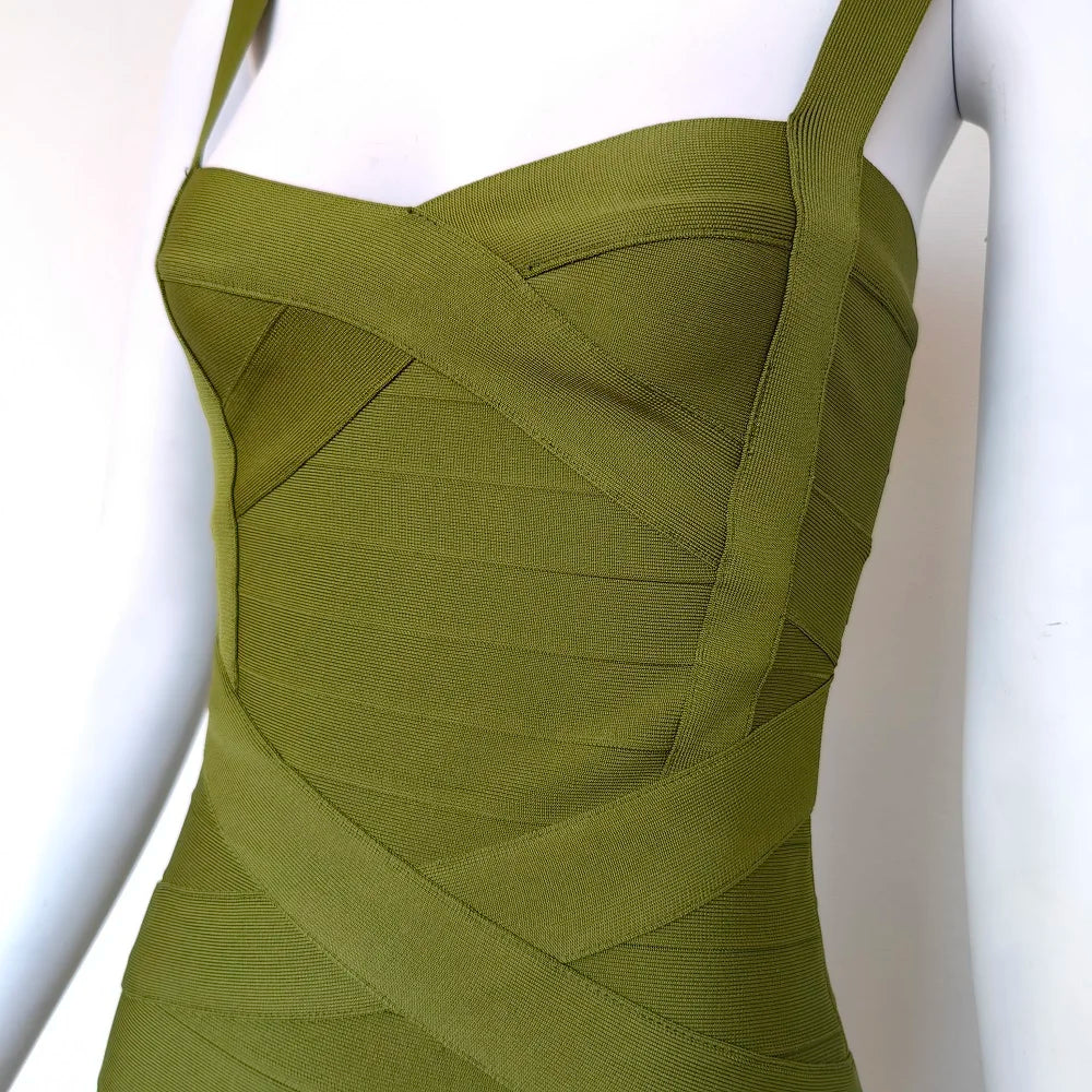 BEAUKEY Blue Mini Bandage Dress for Women XL