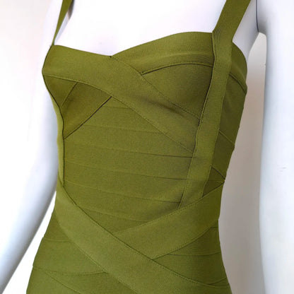 BEAUKEY Blue Mini Bandage Dress for Women XL