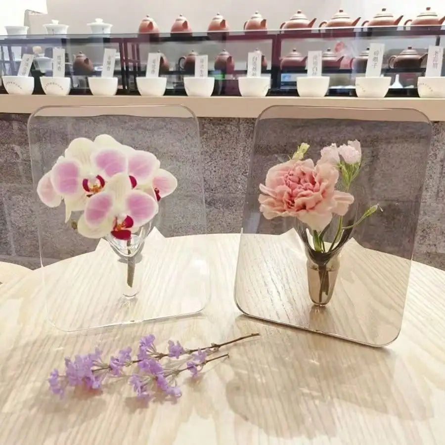 Clear Acrylic Flower Vase for Modern Home Decor