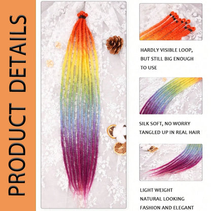 24 Inch Ombre Synthetic Dreadlock Extensions 10 Strands