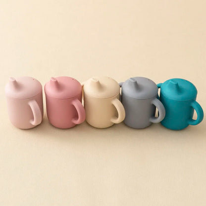 Silicone Baby Feeding Cup with Handle 180ml