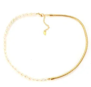 Vintage Textured Stainless Steel Necklace