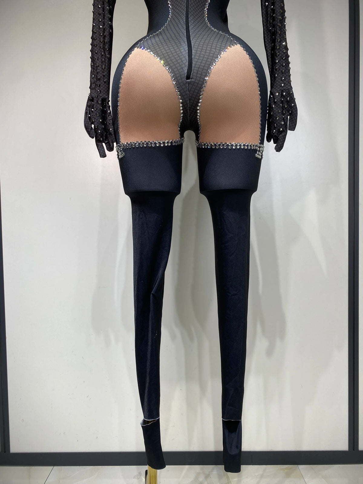 Sparkly Diamond Mesh Jumpsuit for Women